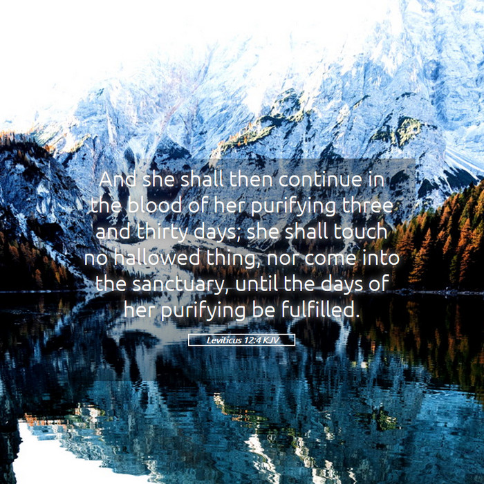 Leviticus 12:4 KJV Bible Study