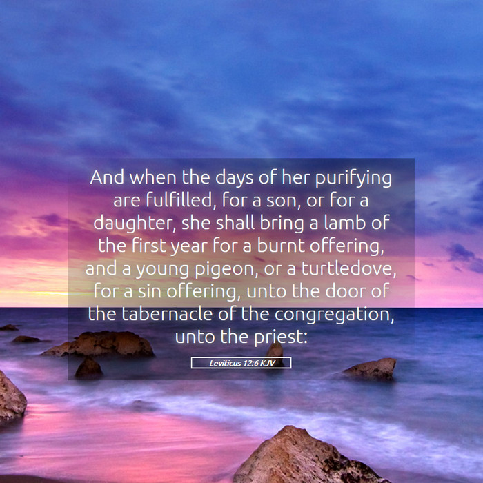 Leviticus 12:6 KJV Bible Study