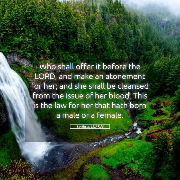 Leviticus 12:7 KJV Bible Study