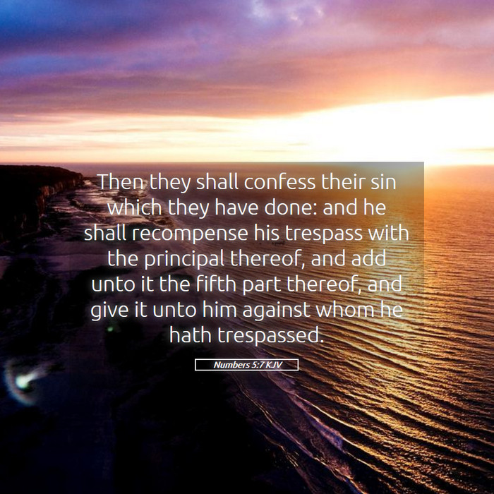 Numbers 5:7 KJV Bible Study