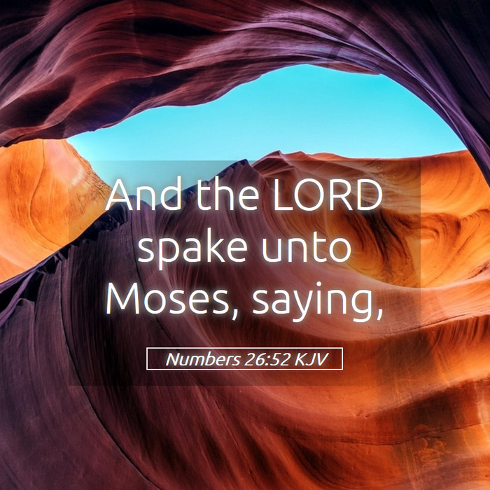 Numbers 26:52 KJV Bible Study