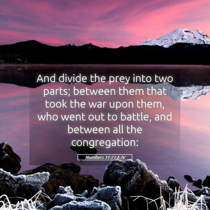 Numbers 31:27 KJV Bible Study