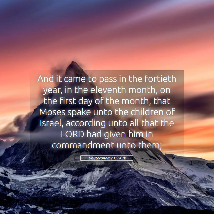 Deuteronomy 1:3 KJV Bible Study