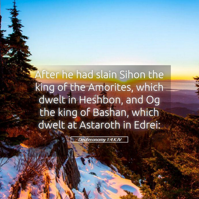 Deuteronomy 1:4 KJV Bible Study