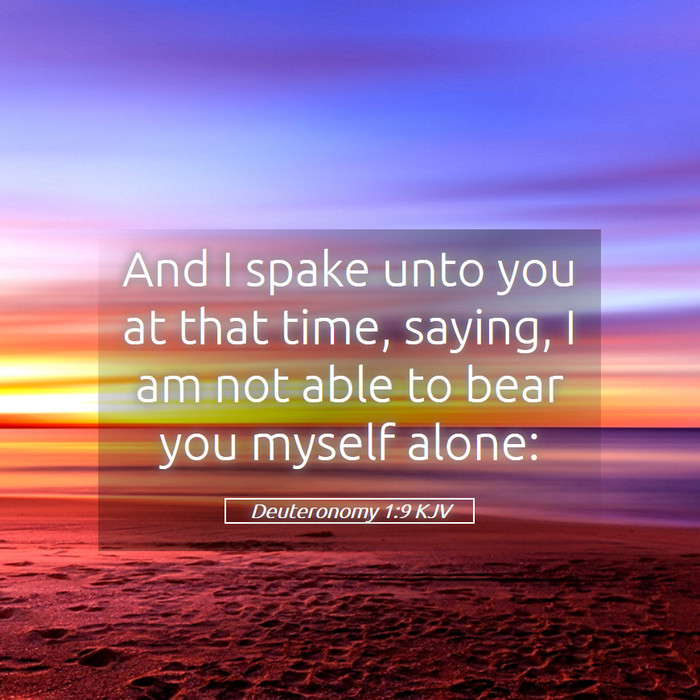 Deuteronomy 1:9 KJV Bible Study