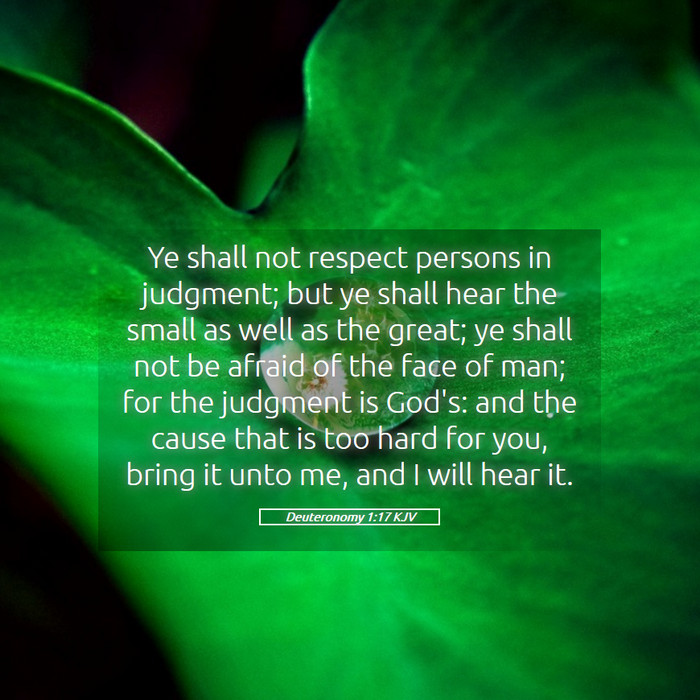 Deuteronomy 1:17 KJV Bible Study