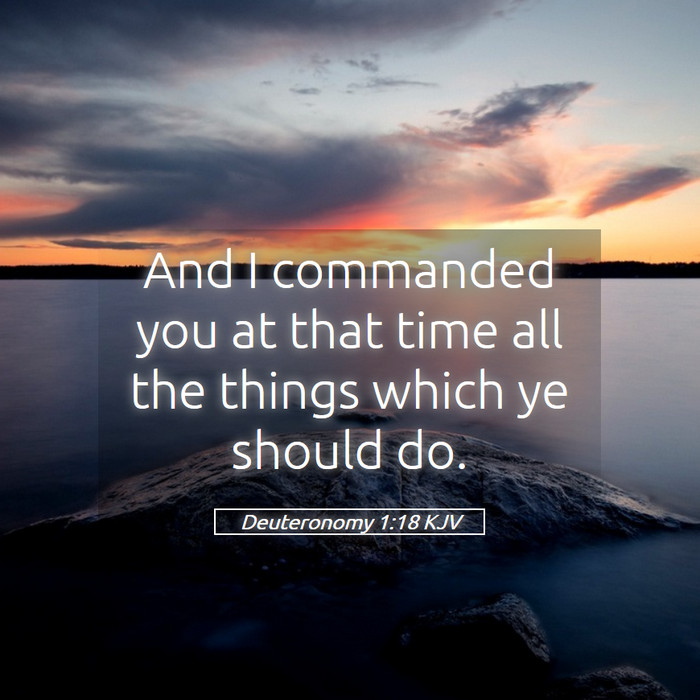 Deuteronomy 1:18 KJV Bible Study