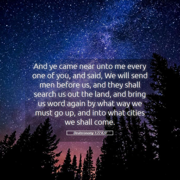 Deuteronomy 1:22 KJV Bible Study