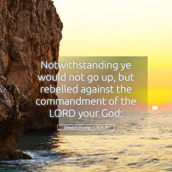 Deuteronomy 1:26 KJV Bible Study