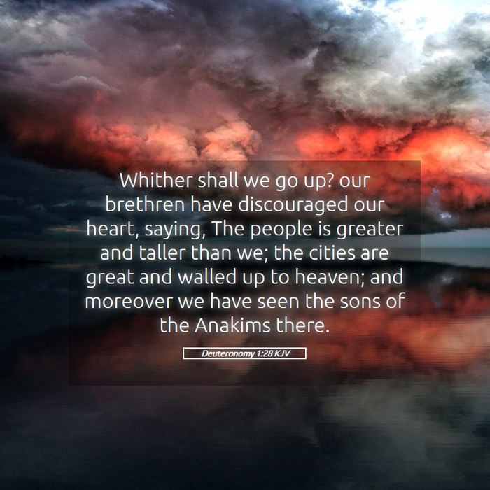 Deuteronomy 1:28 KJV Bible Study