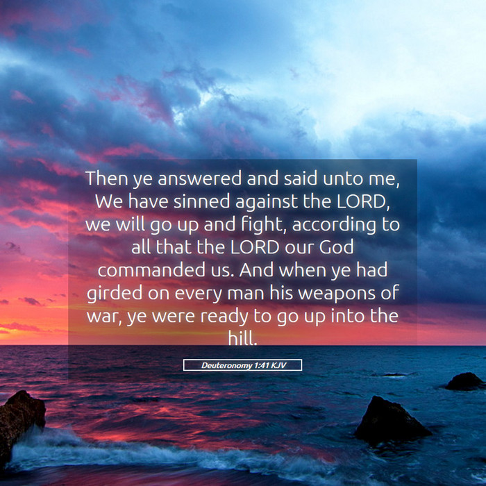 Deuteronomy 1:41 KJV Bible Study