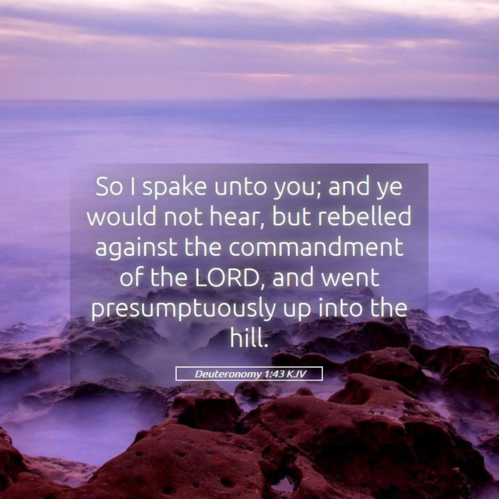 Deuteronomy 1:43 KJV Bible Study