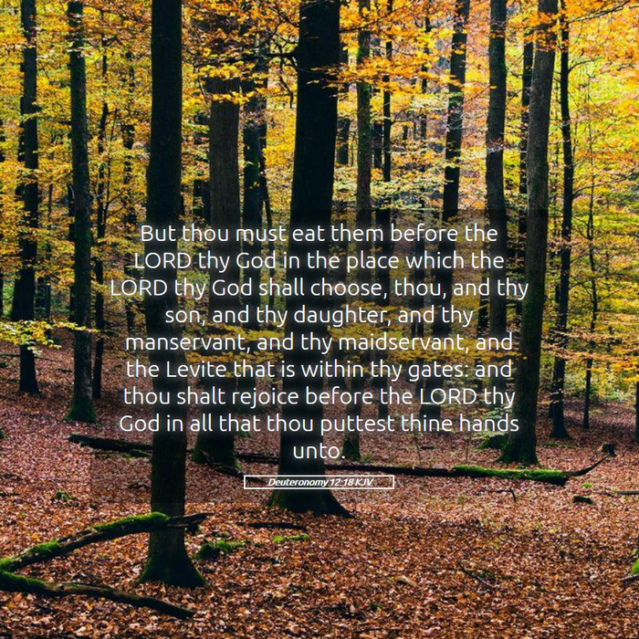 Deuteronomy 12:18 KJV Bible Study