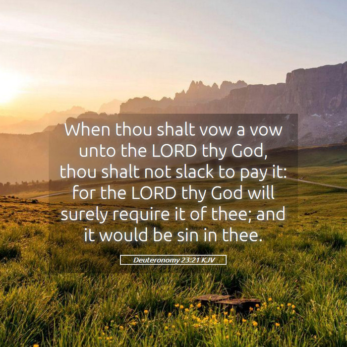 Deuteronomy 23:21 KJV Bible Study