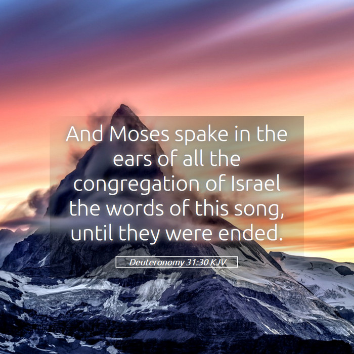 Deuteronomy 31:30 KJV Bible Study