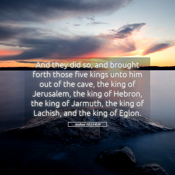 Joshua 10:23 KJV Bible Study