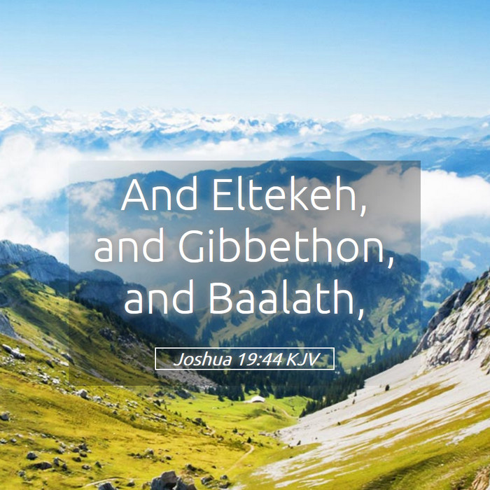 Joshua 19:44 KJV Bible Study