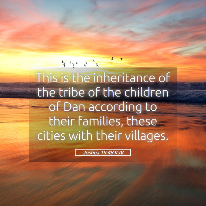 Joshua 19:48 KJV Bible Study