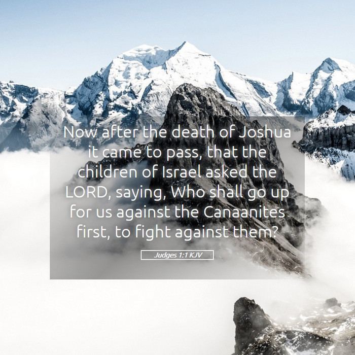Judges 1:1 KJV Bible Study