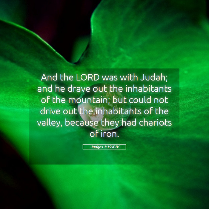 Judges 1:19 KJV Bible Study