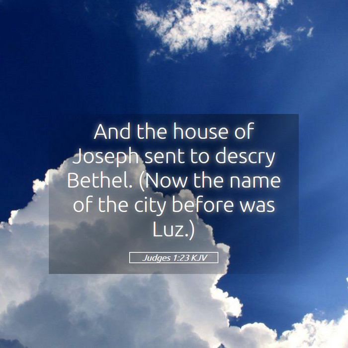 Judges 1:23 KJV Bible Study