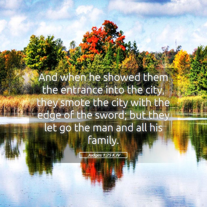 Judges 1:25 KJV Bible Study