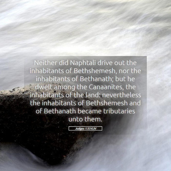 Judges 1:33 KJV Bible Study
