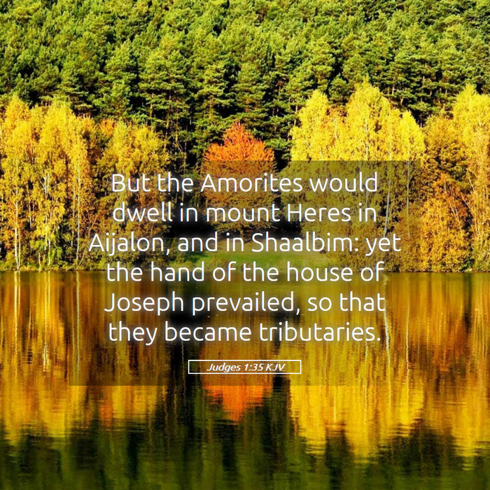 Judges 1:35 KJV Bible Study