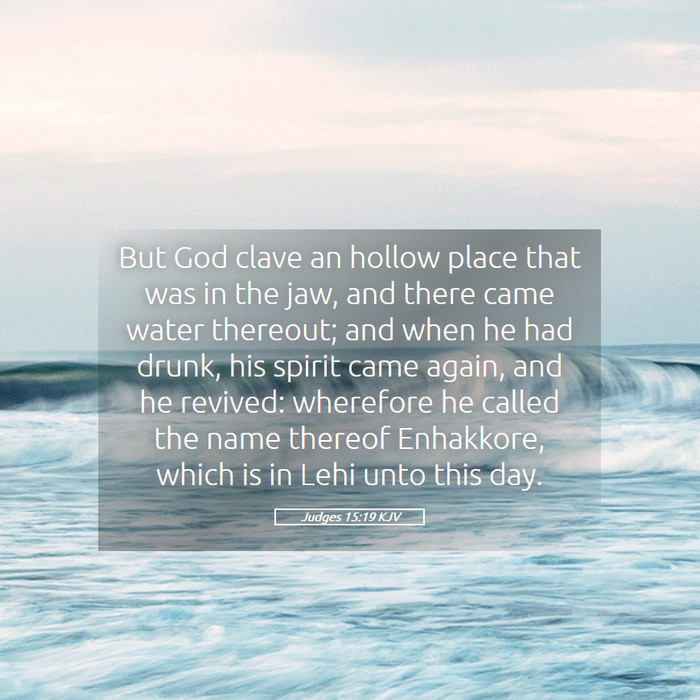 Judges 15:19 KJV Bible Study