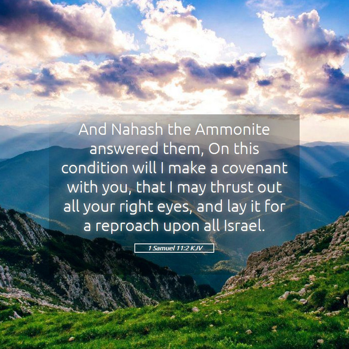 1 Samuel 11:2 KJV Bible Study