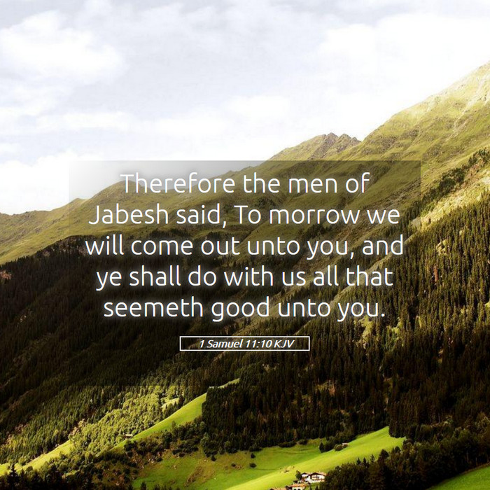 1 Samuel 11:10 KJV Bible Study
