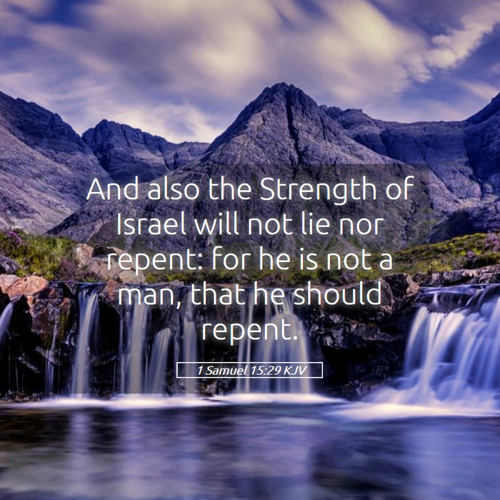 1 Samuel 15:29 KJV Bible Study