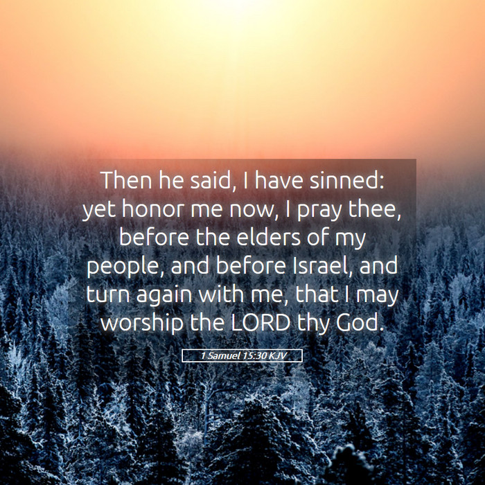 1 Samuel 15:30 KJV Bible Study