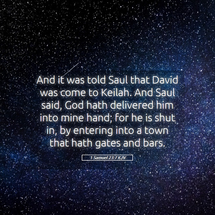 1 Samuel 23:7 KJV Bible Study