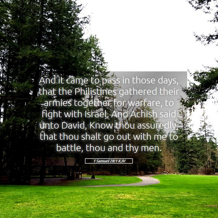 1 Samuel 28:1 KJV Bible Study