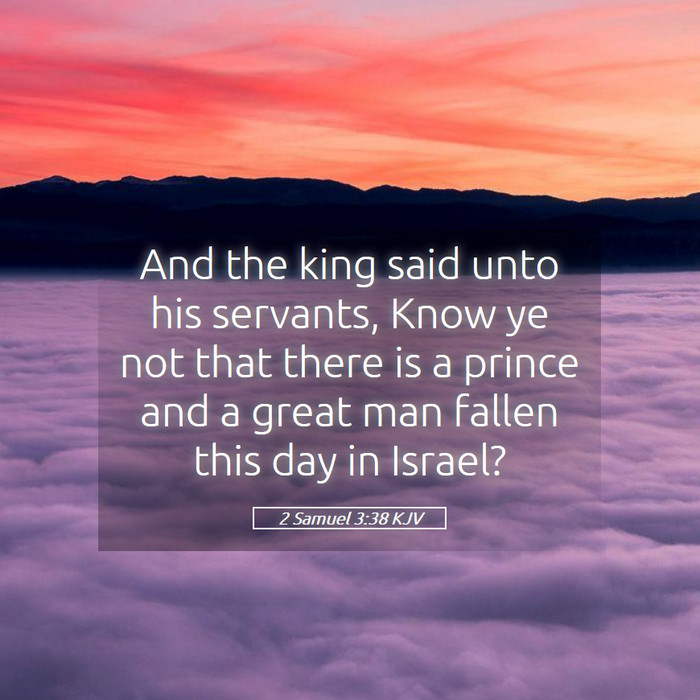 2 Samuel 3:38 KJV Bible Study