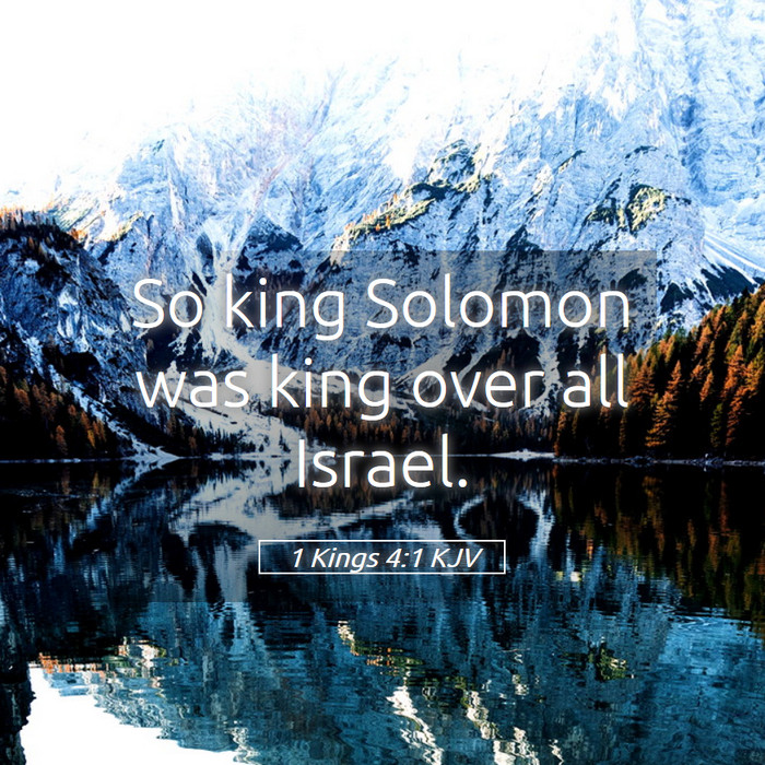 1 Kings 4:1 KJV Bible Study