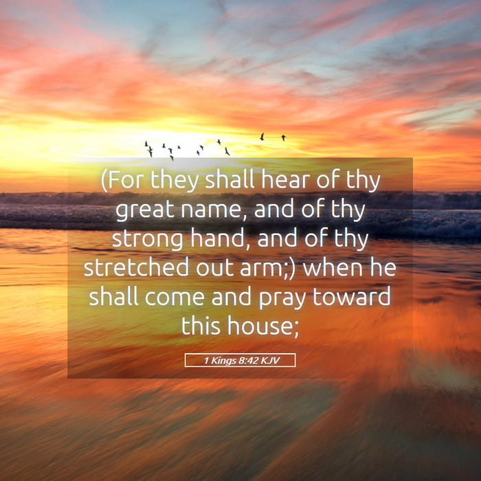 1 Kings 8:42 KJV Bible Study