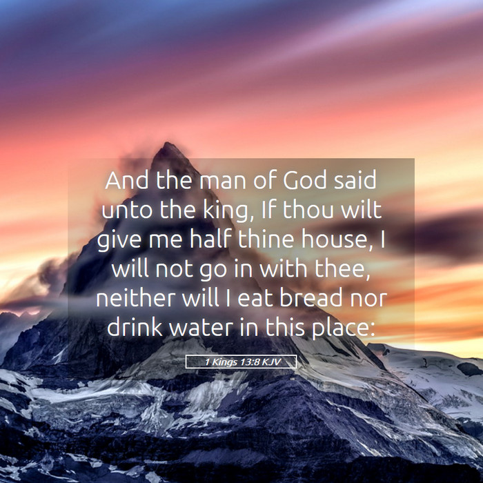1 Kings 13:8 KJV Bible Study
