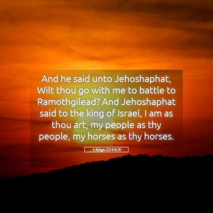 1 Kings 22:4 KJV Bible Study