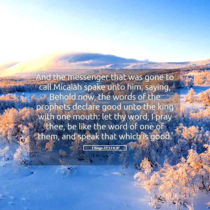 1 Kings 22:13 KJV Bible Study