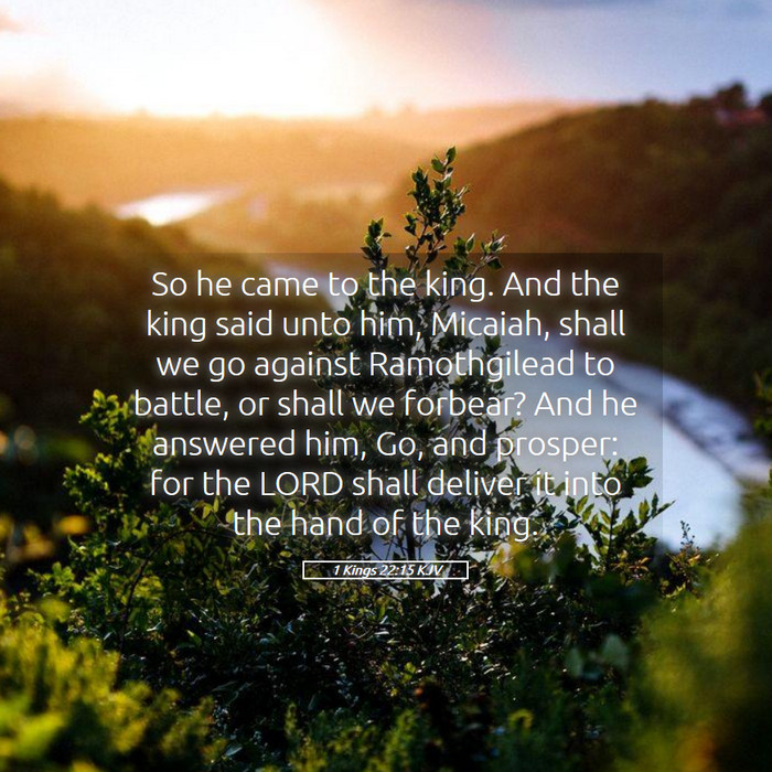 1 Kings 22:15 KJV Bible Study