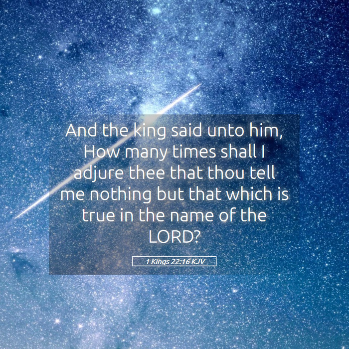 1 Kings 22:16 KJV Bible Study