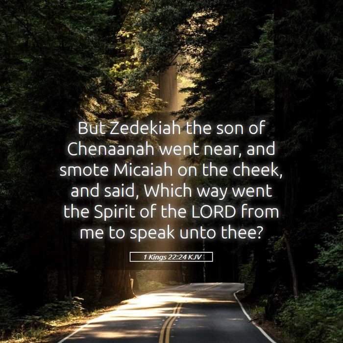 1 Kings 22:24 KJV Bible Study