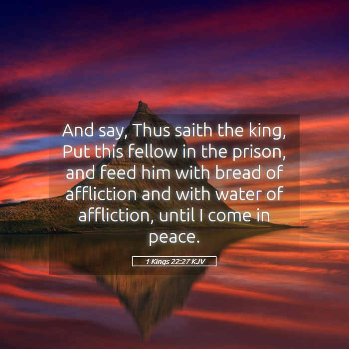 1 Kings 22:27 KJV Bible Study
