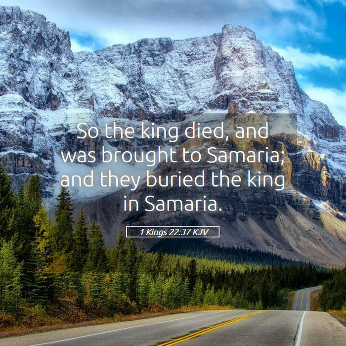 1 Kings 22:37 KJV Bible Study