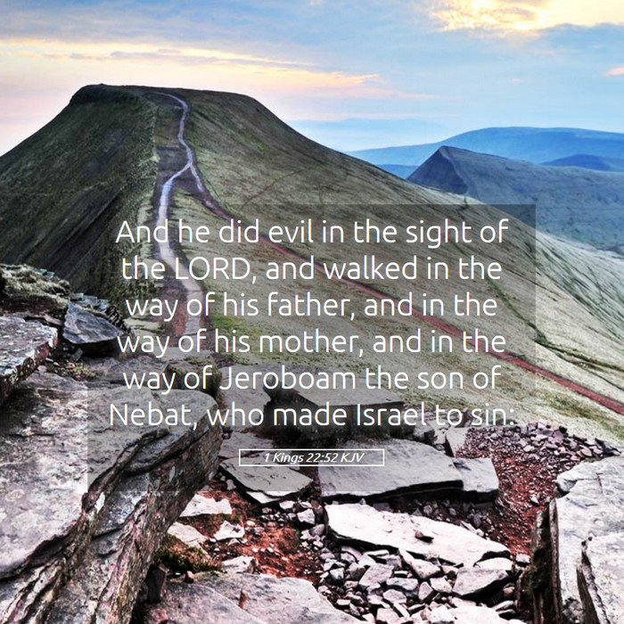1 Kings 22:52 KJV Bible Study