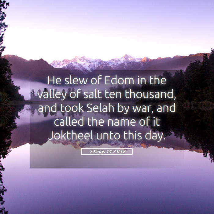 2 Kings 14:7 KJV Bible Study