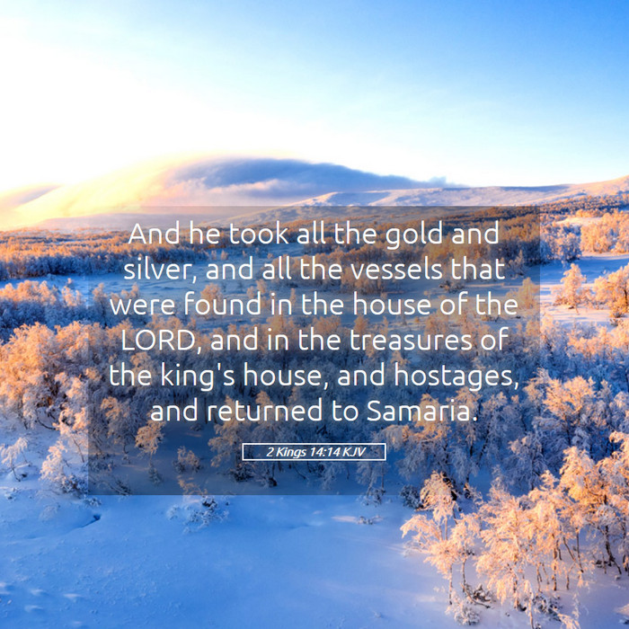 2 Kings 14:14 KJV Bible Study