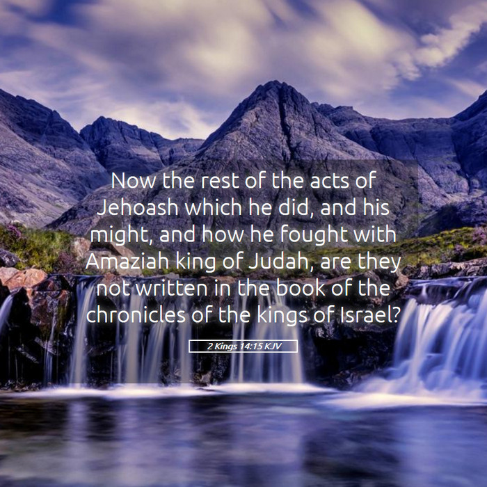 2 Kings 14:15 KJV Bible Study